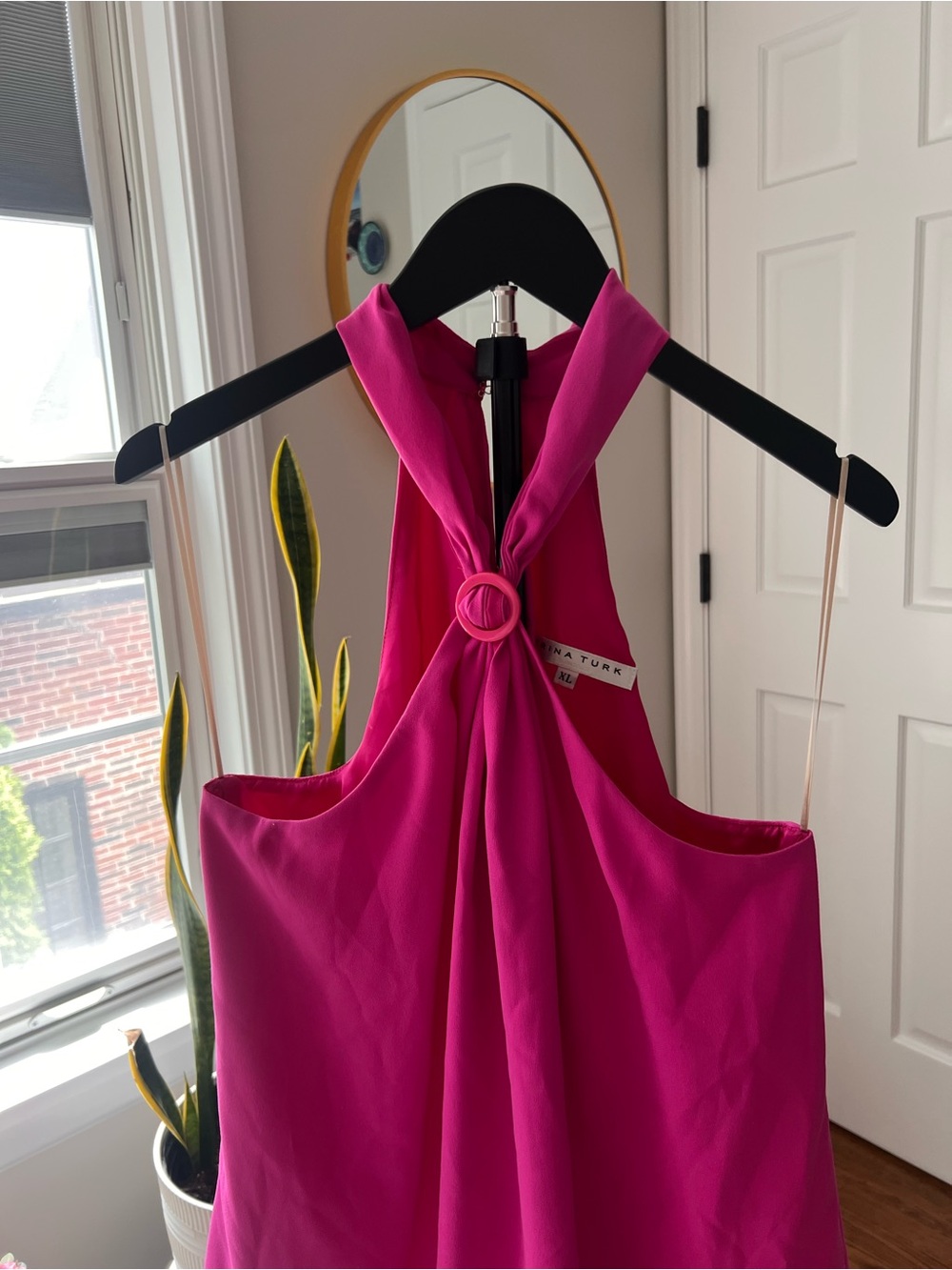 Trina Turk Fuchsia Halter Ring Neck Camisole